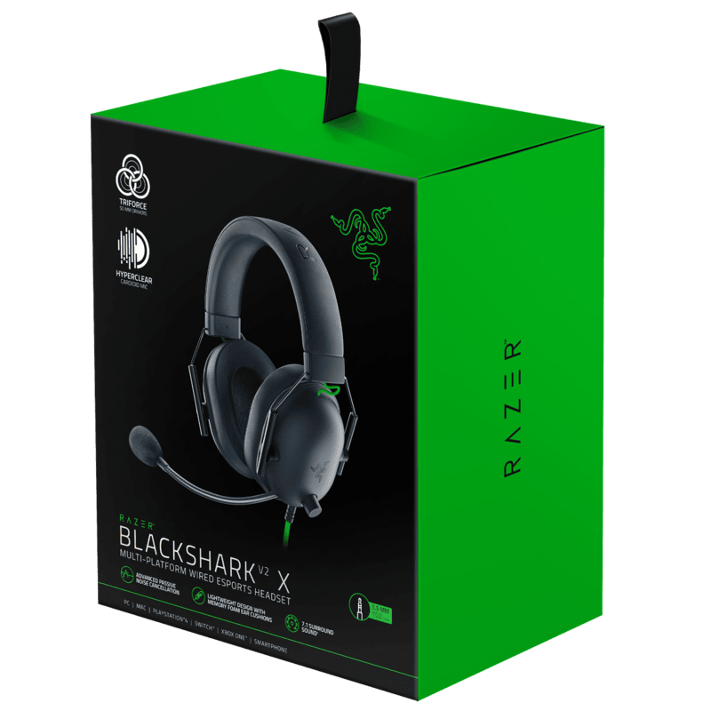 Razer BlackShark V2 X Gaming Headset - Multiplatform - Black
