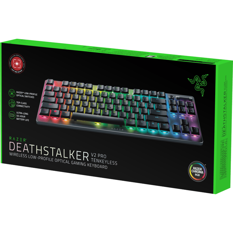 Razer DeathStalker V2 Pro TKL Wireless Gaming Keyboard: Low
