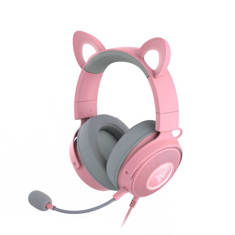 Razer Kraken Kitty V2 Pro Wired RGB Headset: Interchangeable Ears