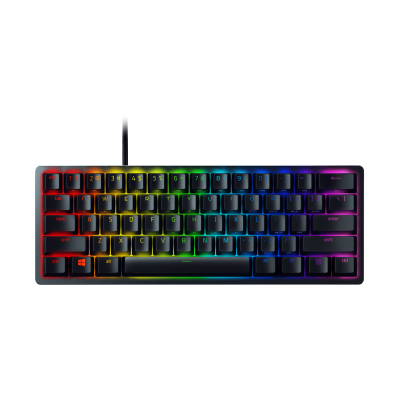 Razer Huntsman Mini 60% Compact Gaming Keyboard: Purple Clicky