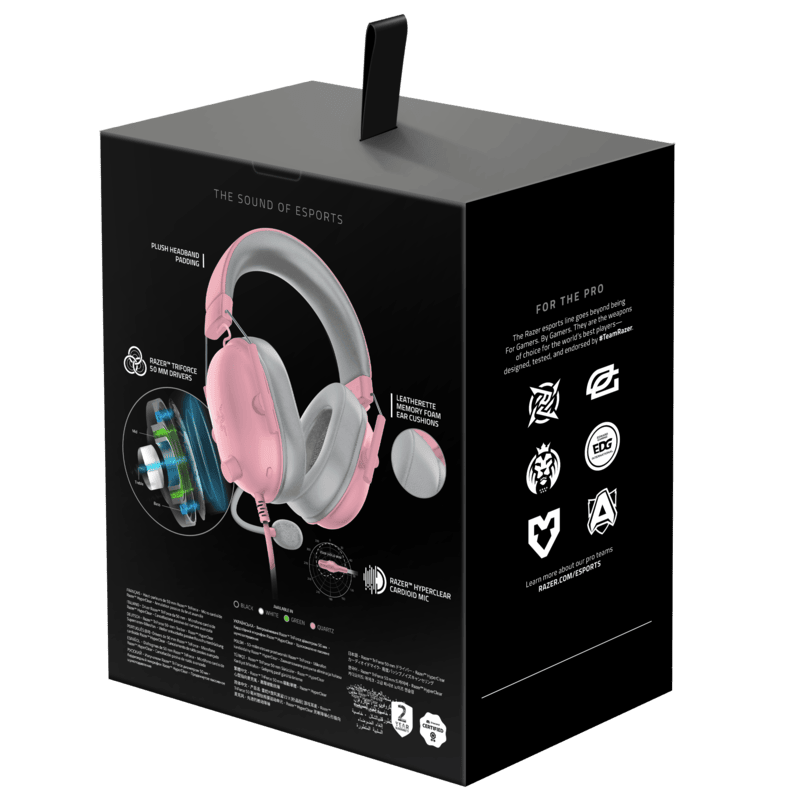 Razer BlackShark V2 X Gaming Headset - Multiplatform - Quartz Pink