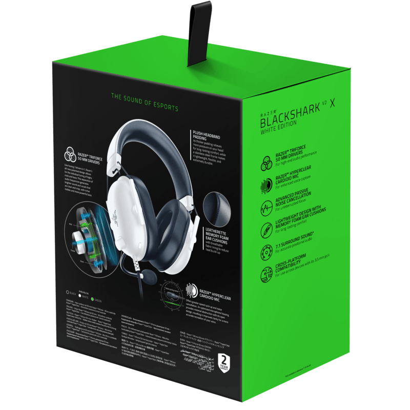 Razer BlackShark V2 X Gaming Headset - Multiplatform - Mercury