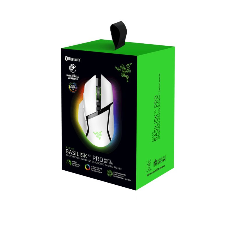 Razer Basilisk V3 Pro Wireless Gaming Mouse - White :: Razer Shop